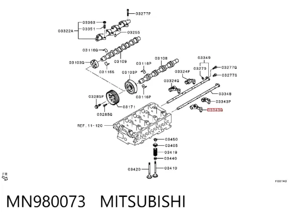 Коромисло клапана (рокер), впускний MN980073 Mitsubishi