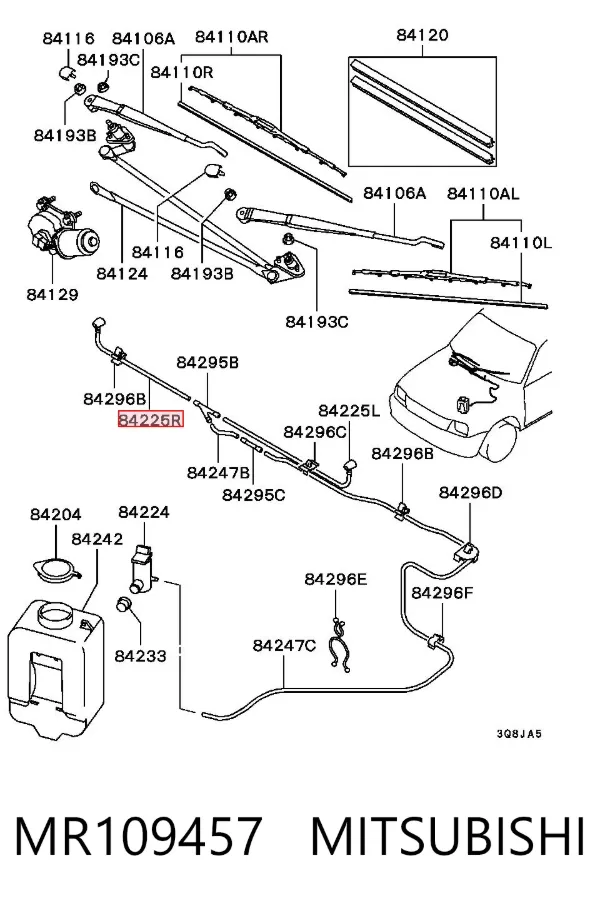 Форсунка омивача MR109457 Mitsubishi