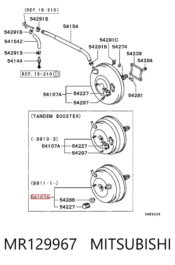 Підсилювач гальм MR129967 Mitsubishi