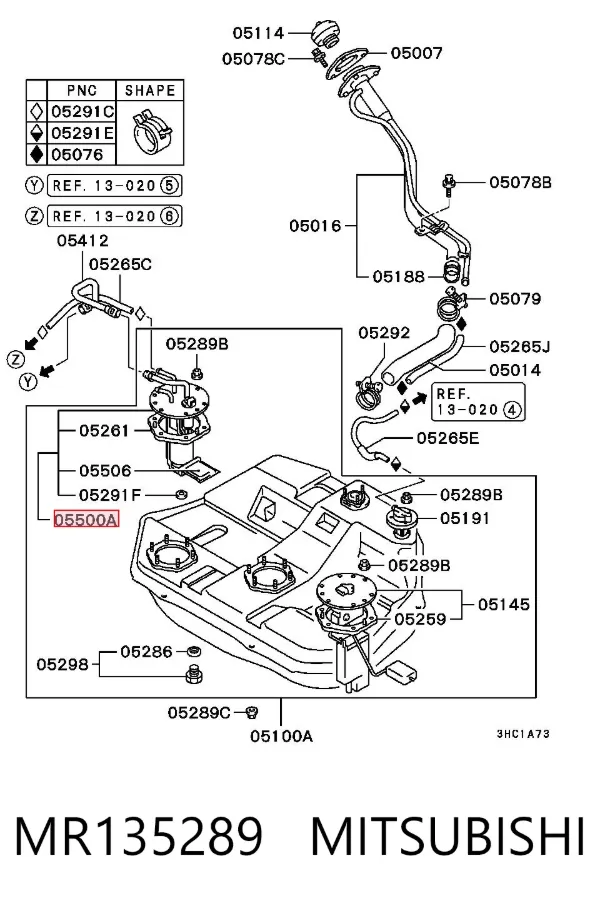 Елемент-турбінка паливного насосу MR135289 Mitsubishi