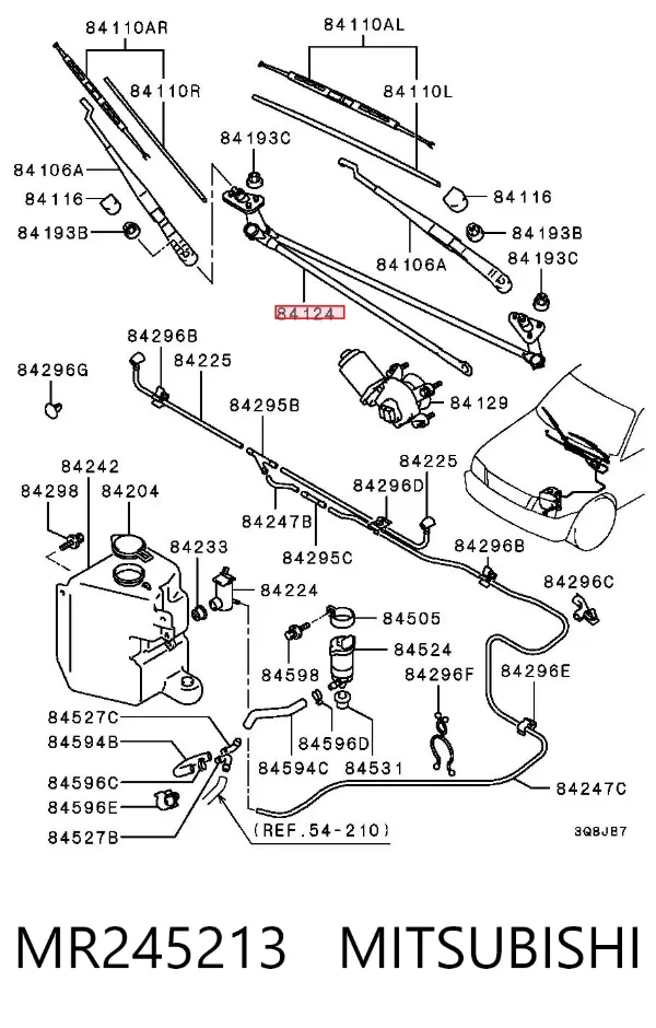 Трапеція двірників MR245213 Mitsubishi