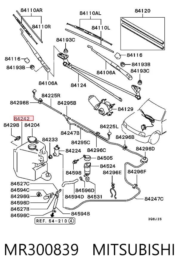 Бачок омивача MR300839 Mitsubishi