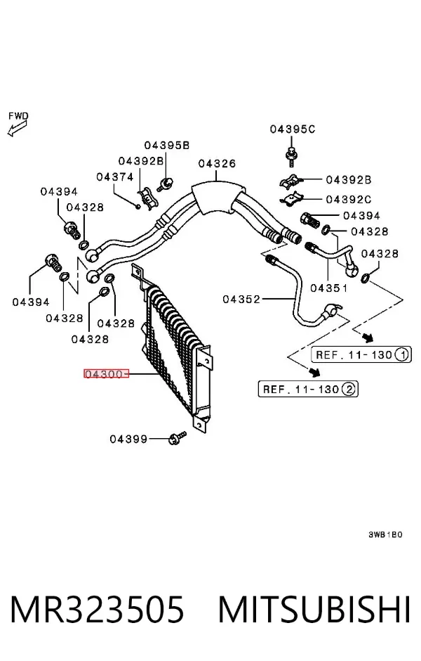 Радіатор масляний MR323505 Mitsubishi