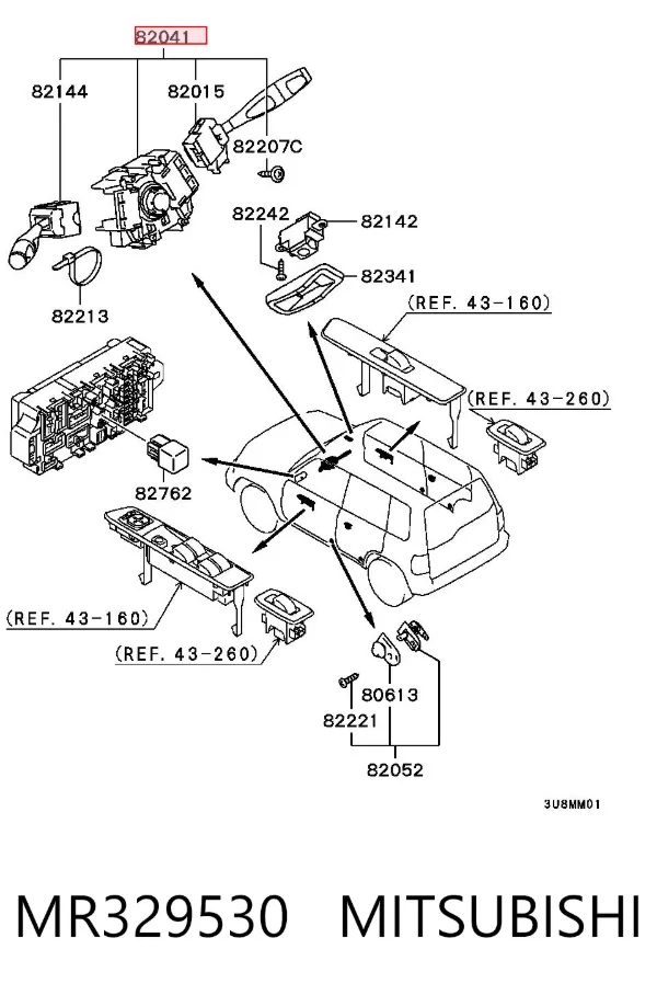 Підрульовий перемикач MR329530 Mitsubishi