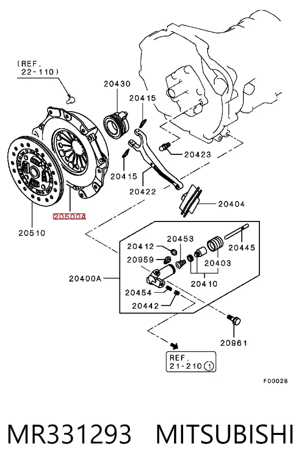 Корзина зчеплення MR331293 Mitsubishi