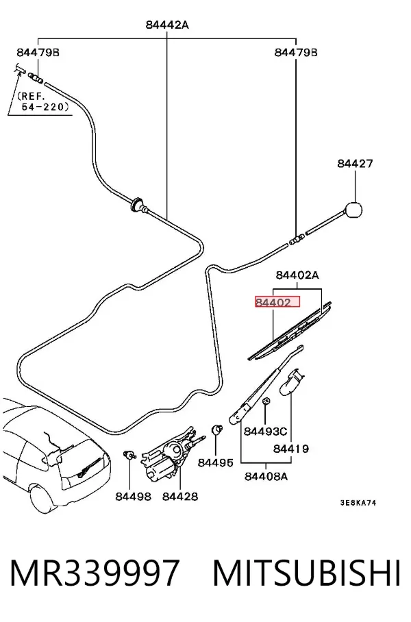 Задня щітка MR339997 Mitsubishi