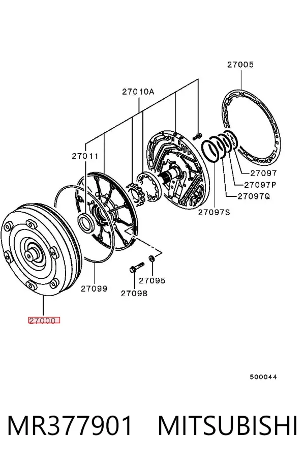 Гідротрансформатор АКПП MR377901 Mitsubishi