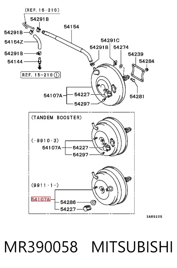 Підсилювач гальм MR390058 Mitsubishi