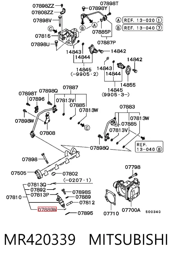 Кільце форсунки MR420339 Mitsubishi