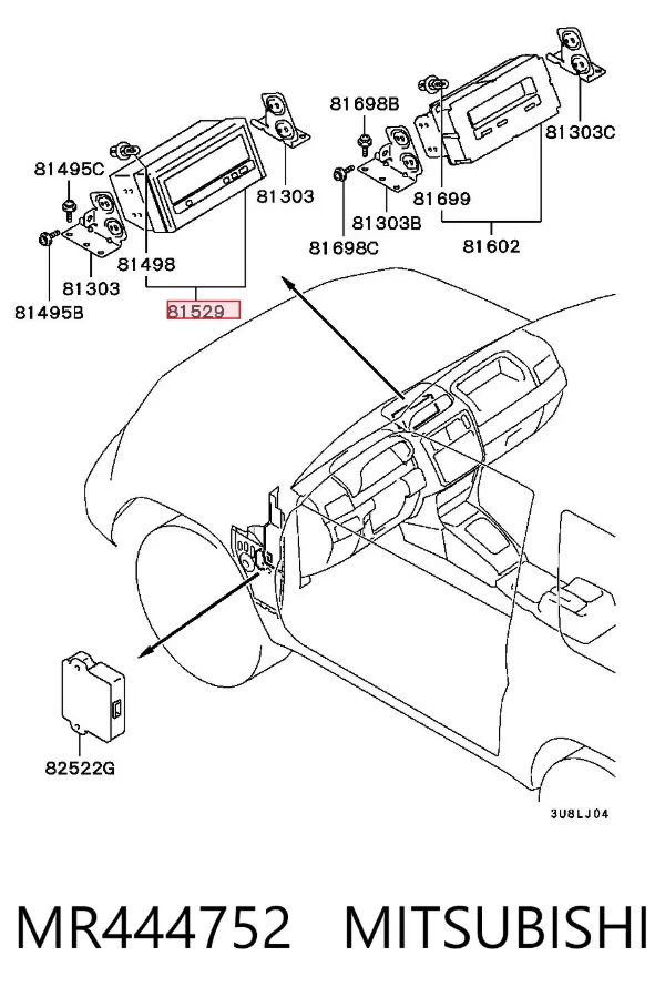 Годинник салонний MR444752 Mitsubishi