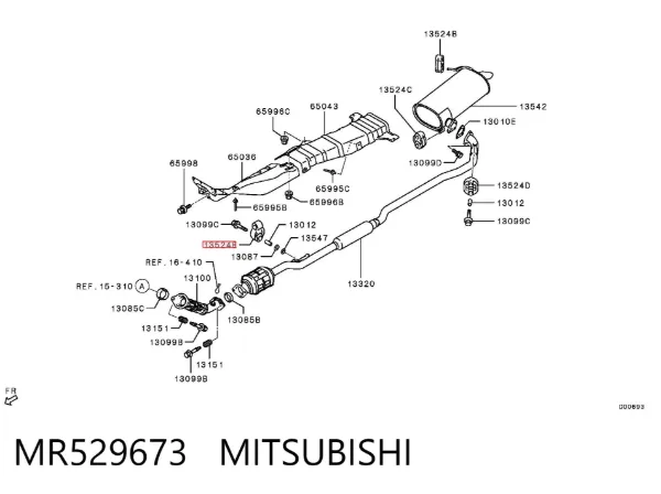 Подушка глушника MR529673 Mitsubishi