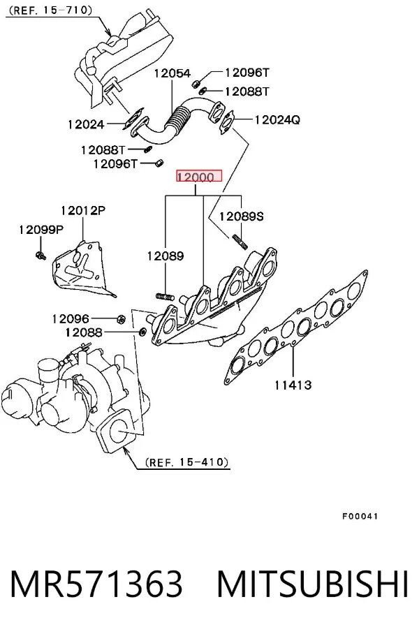 Випускний колектор Mitsubishi Pajero SPORT I
