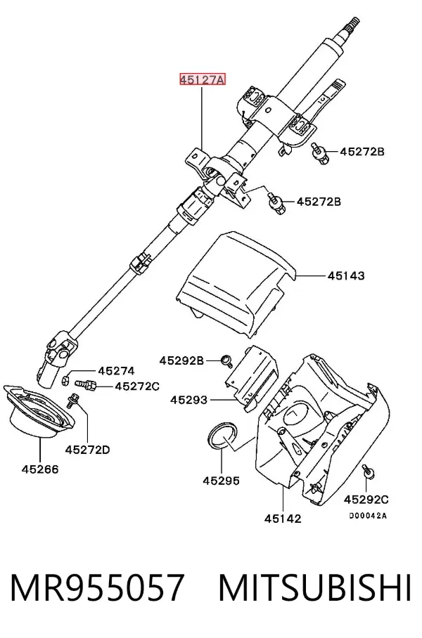 Рульова колонка Mitsubishi Grandis NAW