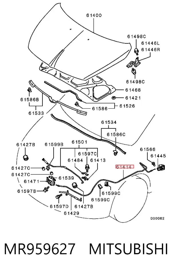 Передній бампер MR959627 Mitsubishi