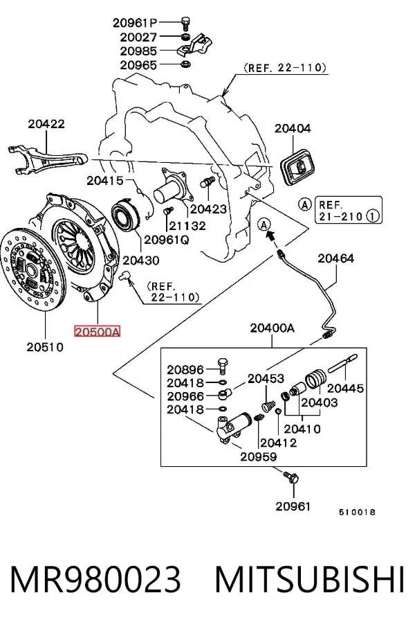 Корзина зчеплення MR980023 Mitsubishi
