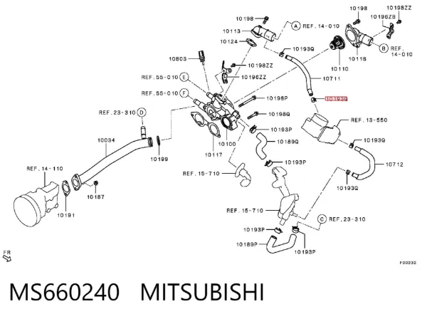 Хомут пружинний MS660240 Mitsubishi