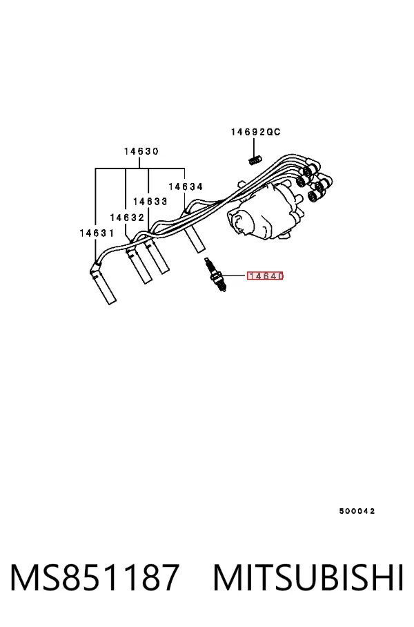 Свічки запалювання MS851187 Mitsubishi