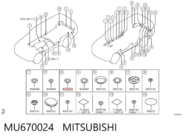  MU670024 Mitsubishi