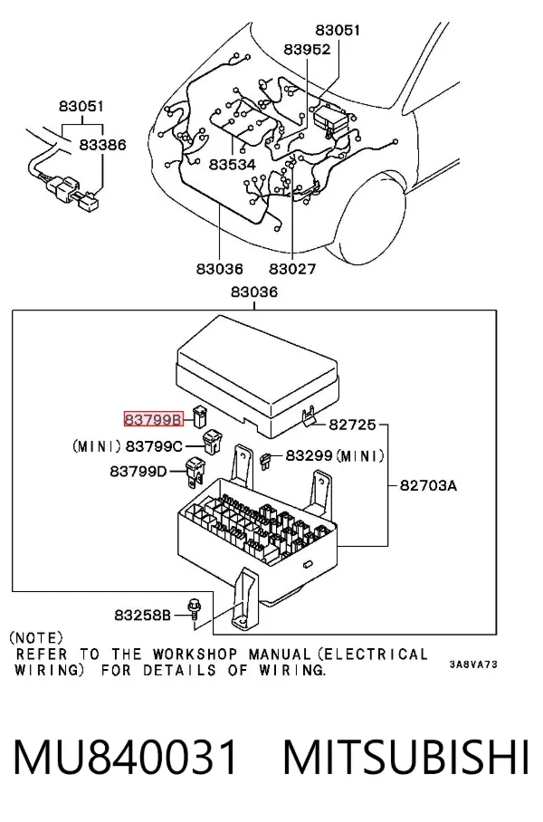 Запобіжник MU840031 Mitsubishi