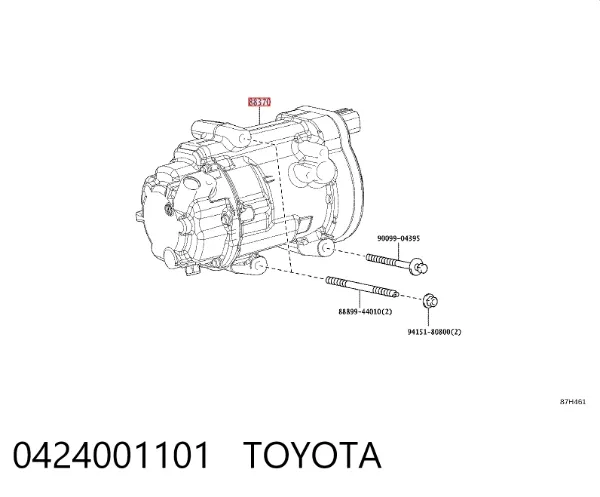 Компресор кондиціонера 0424001101 Toyota