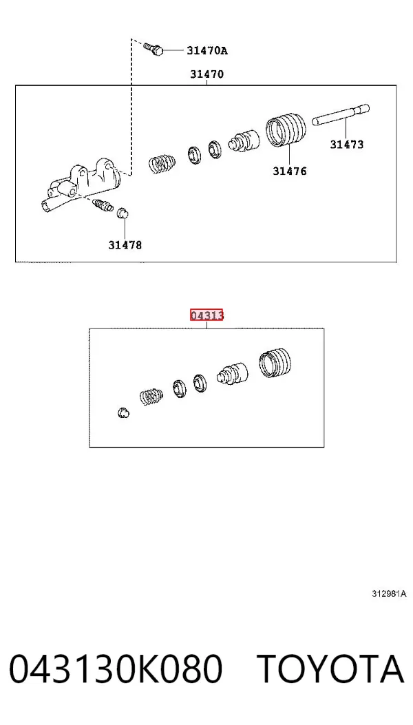 043130K080 Toyota