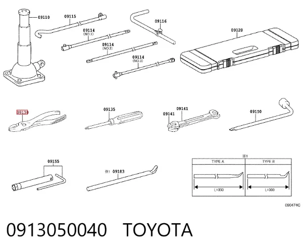 Плоскогубці 0913050040 Toyota