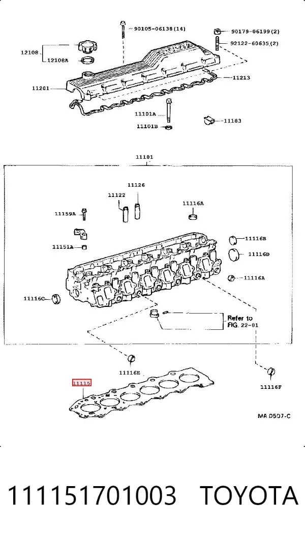 Прокладка ГБЦ Toyota Land Cruiser 80