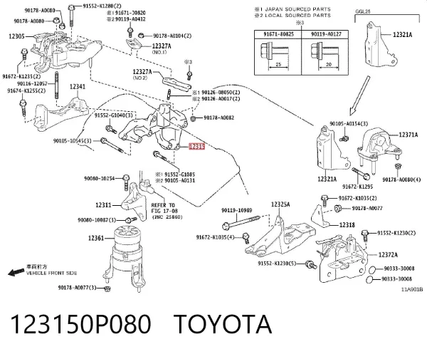  123150P080 Toyota