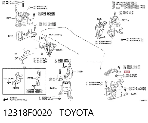  12318F0020 Toyota
