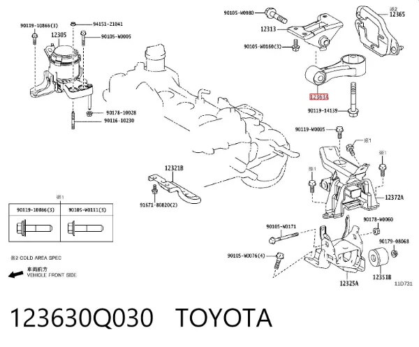  123630Q030 Toyota