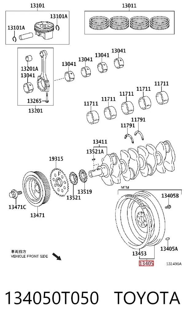 Маховик 134050T050 Toyota