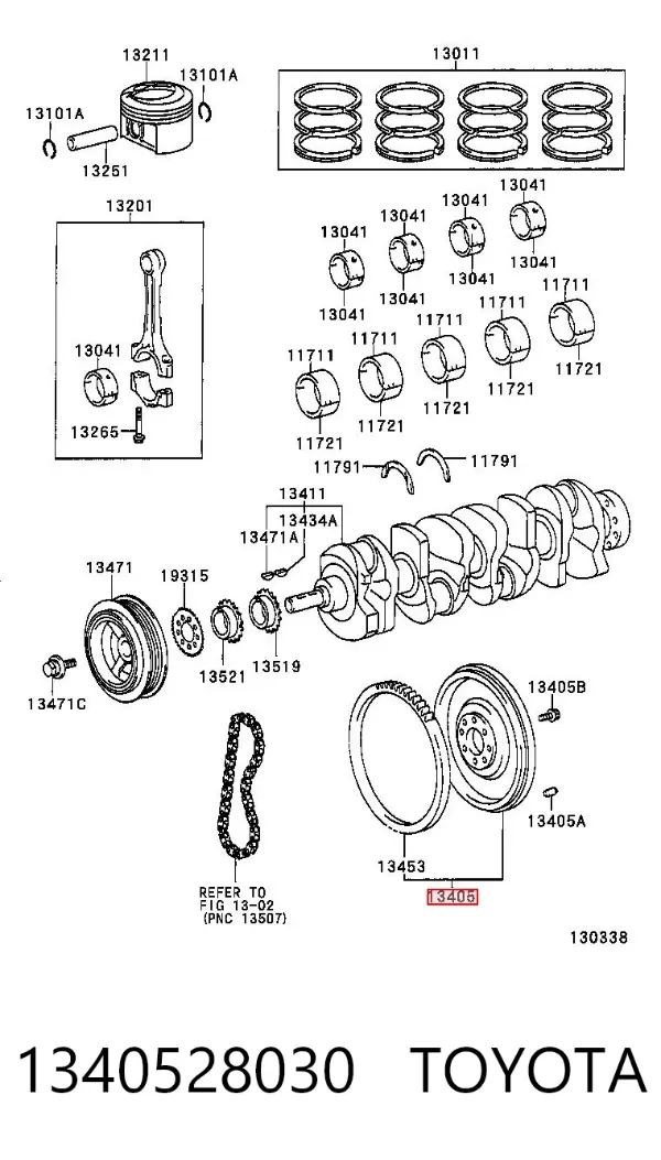 Маховик 1340528030 Toyota