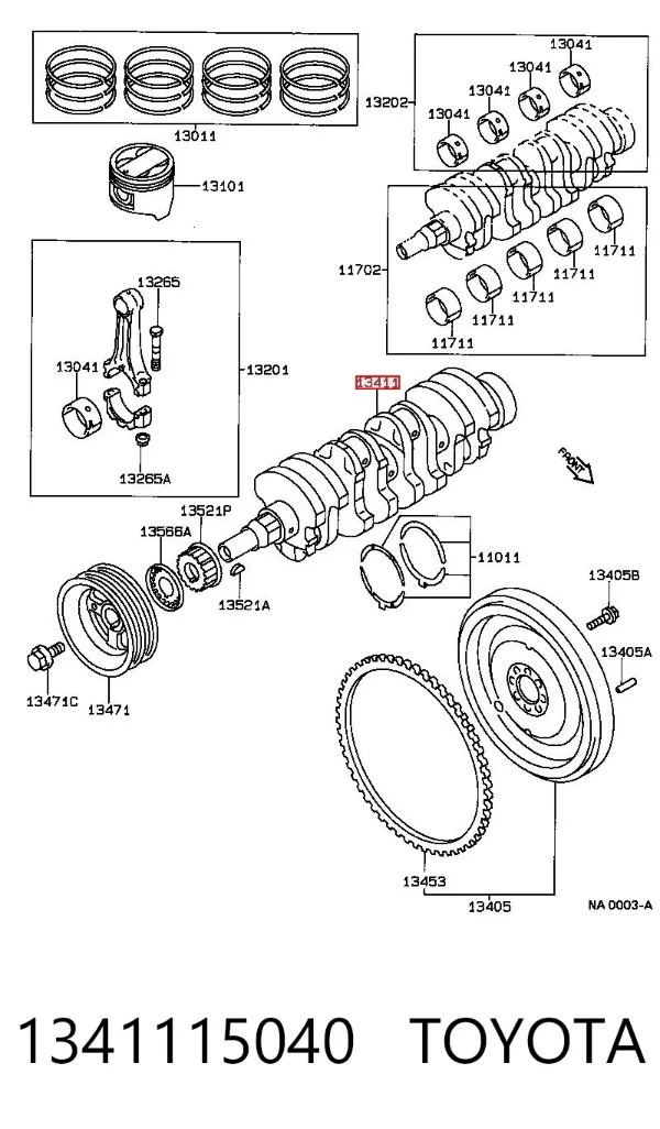 Колінвал Toyota Carina II