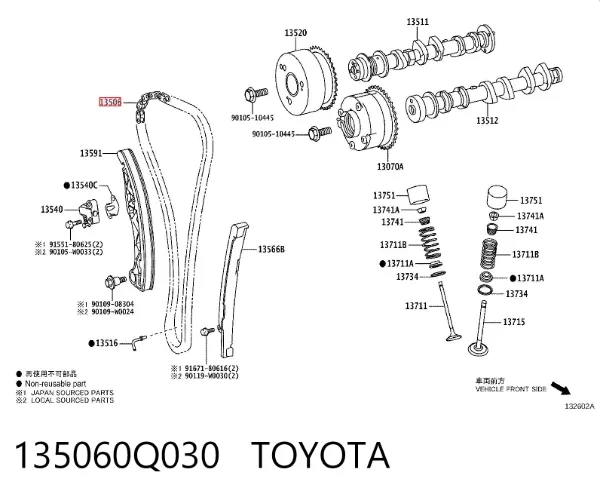 Ланцюг ГРМ 135060Q030 Toyota