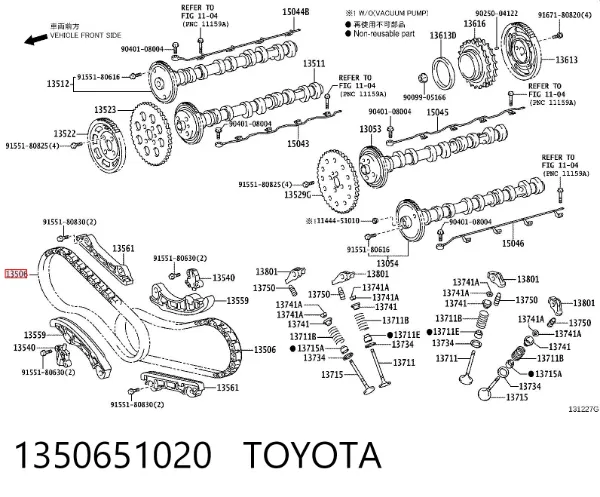 Ланцюг ГРМ 1350651020 Toyota
