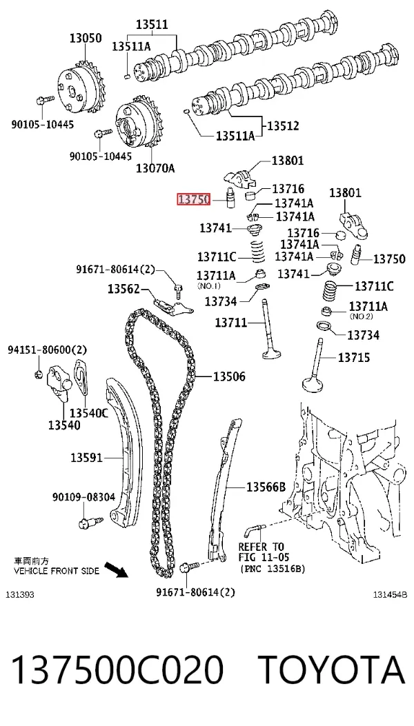 Гідрокомпенсатор 137500C020 Toyota