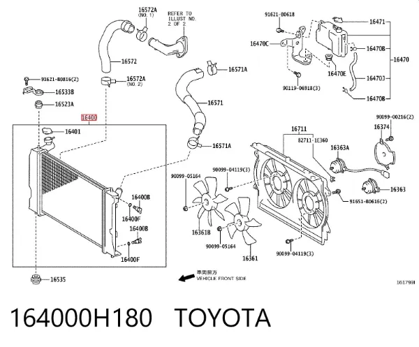Радіатор 164000H180 Toyota