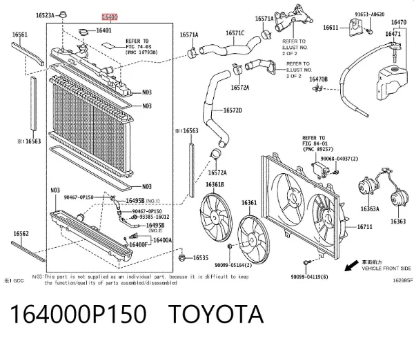 Радіатор 164000P150 Toyota