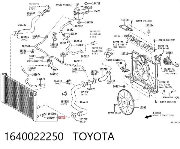 Радіатор 1640022250 Toyota