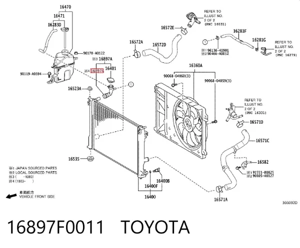  16897F0011 Toyota