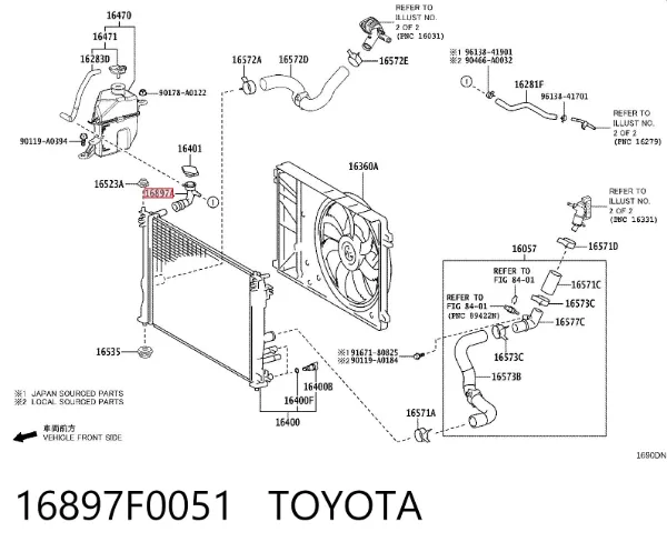  16897F0051 Toyota
