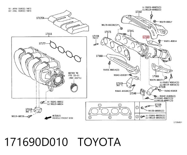  171690D010 Toyota