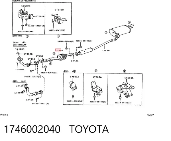Каталізатор 1746002040 Toyota