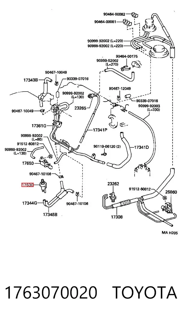 Датчик холостого ходу 1763070020 Toyota