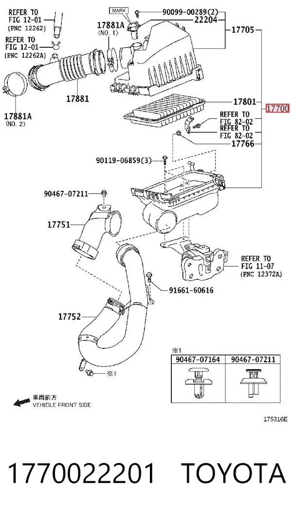 Корпус фільтра 1770022201 Toyota