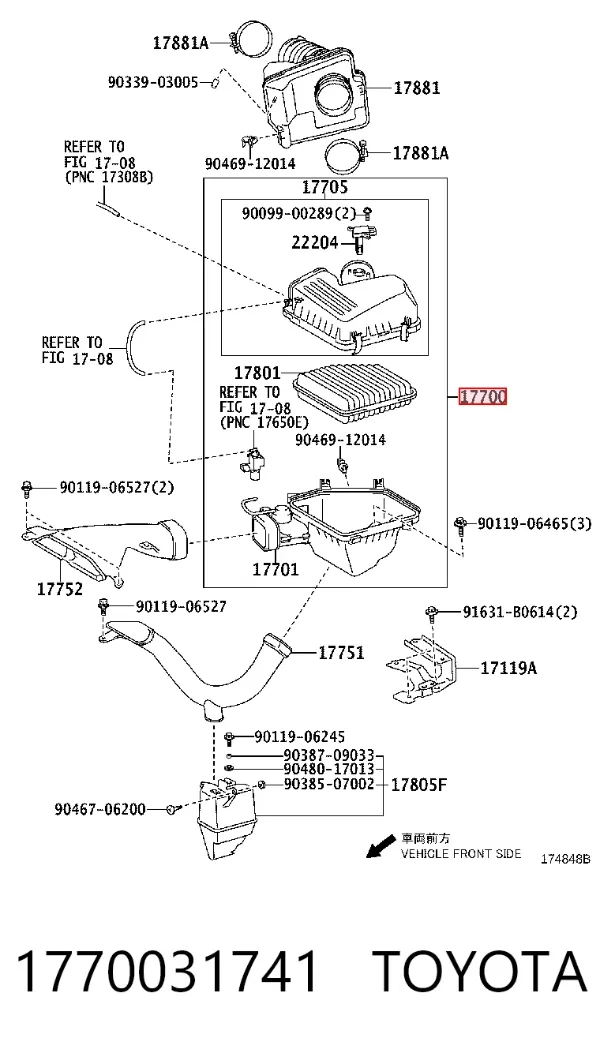 Корпус фільтра 1770031741 Toyota