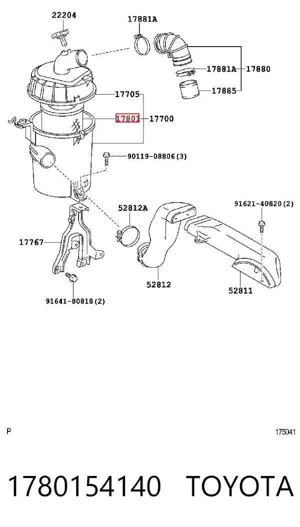 Повітряний фільтр 1780154140 Toyota