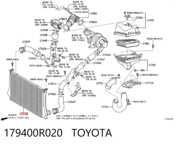 Інтеркулер 179400R020 Toyota