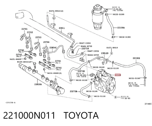 Паливний насос високого тиску 221000N011 Toyota