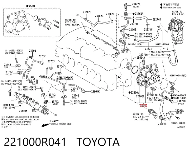 Паливний насос високого тиску 221000R041 Toyota